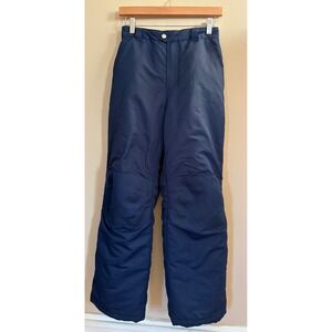 Kids Unisex Navy Blue Winter Ski Snow Pants XL(14-16)Puffer Insulated Waterproof